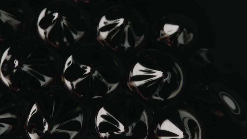 A close up of dots forming