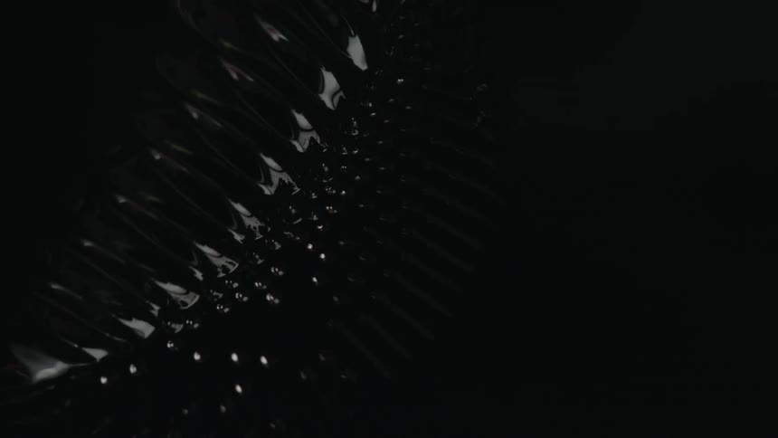 Abstract view of black material moving