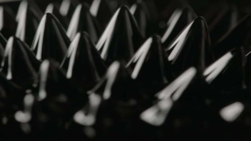 A ferrofluid moves around