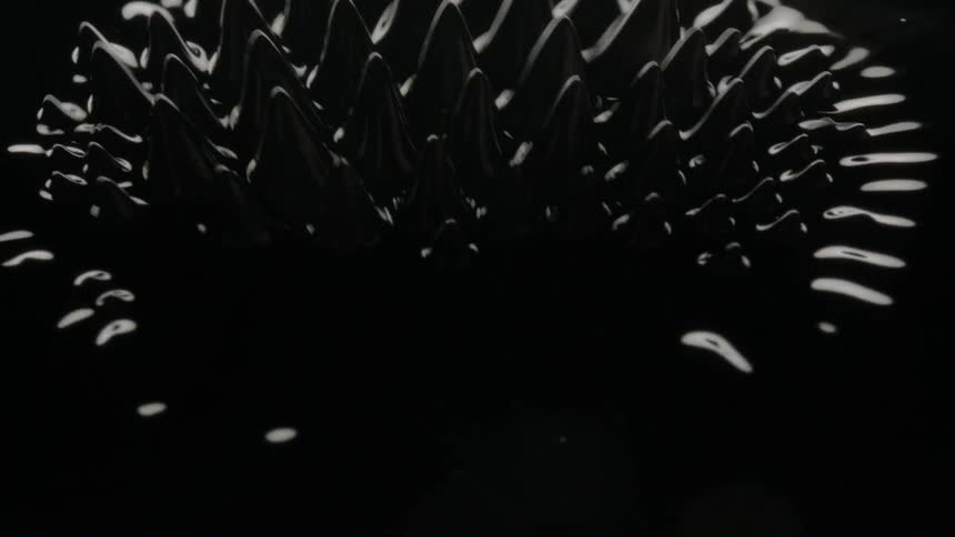 Magnetic liquid running across a table