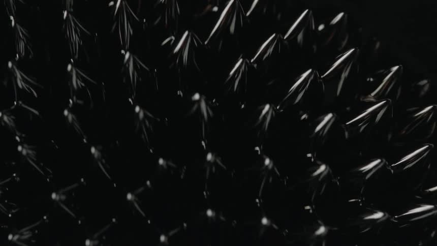 Magnetic liquid forming patterns in a fluid