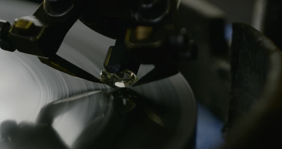 A diamond is placed on some type of tool
