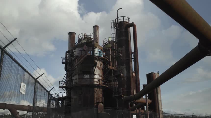 View of the outside of a factory