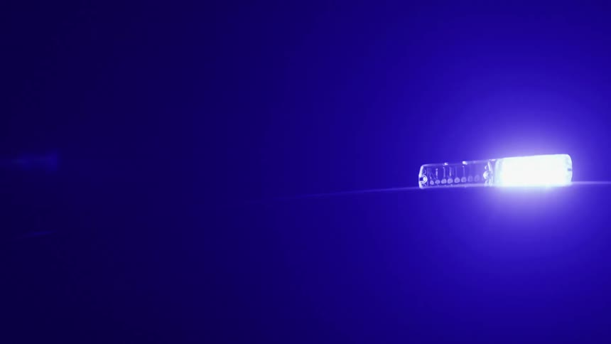 Lights flash in the dark night