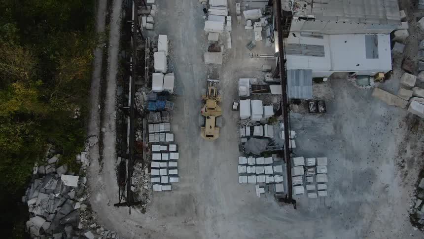 Birds eye view of a construction site
