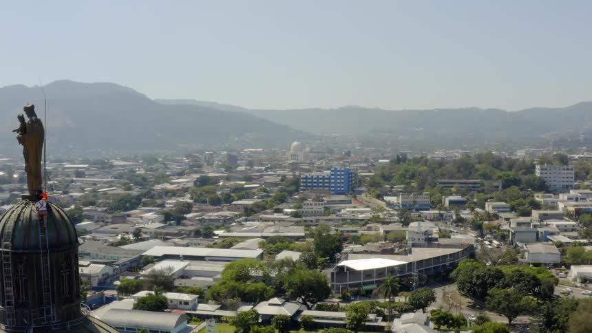 An aerial view of a green city