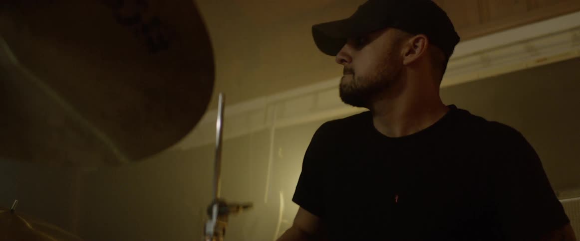 A man playing drums