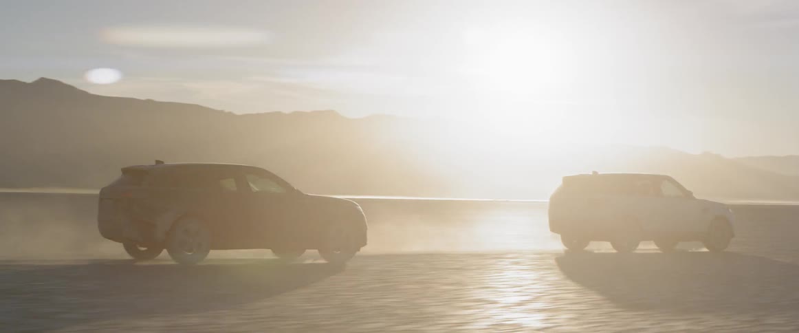 Suvs car racing in the desert