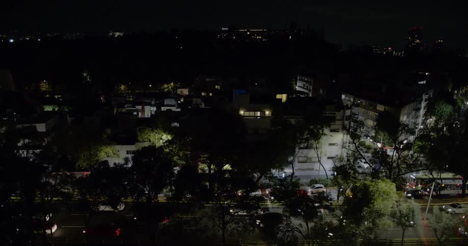 A city scenery at night