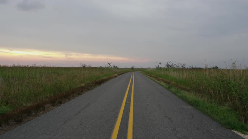 A two lane road