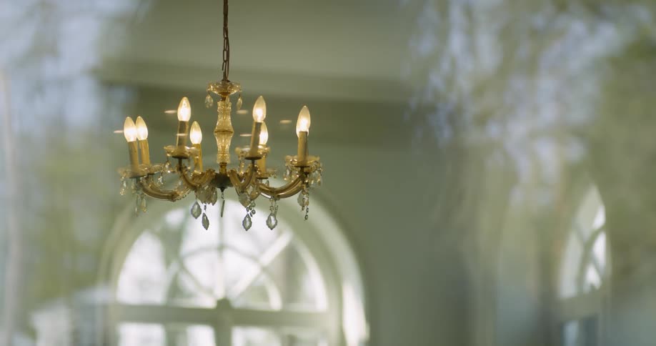A small candelabra hangs