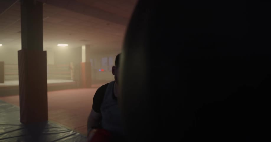 A man hits the ball