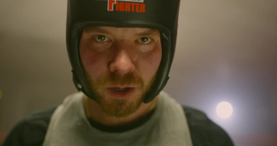 Boxer moves forward aggressively