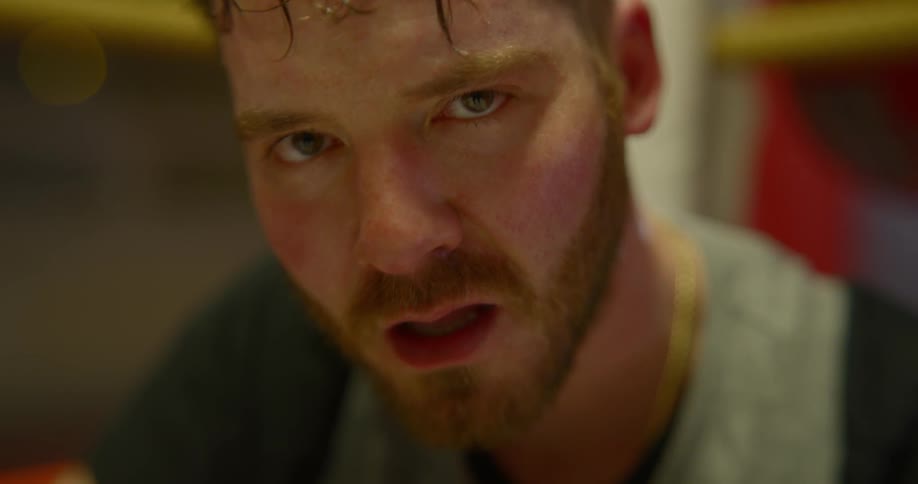 A man sweats in the ring