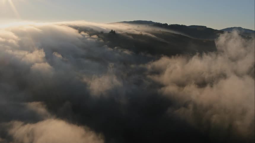 Clouds over the mountains
