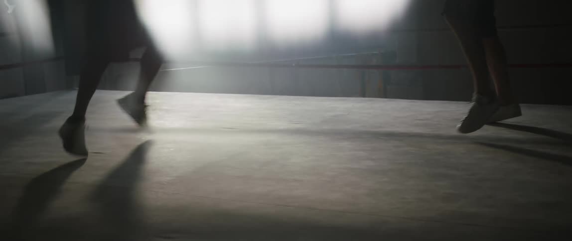 Boxers sparring in the ring