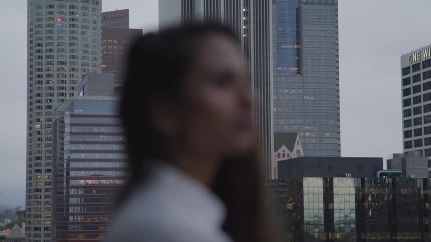 A woman in the city