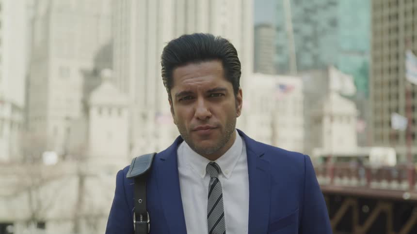 Man with suit standing