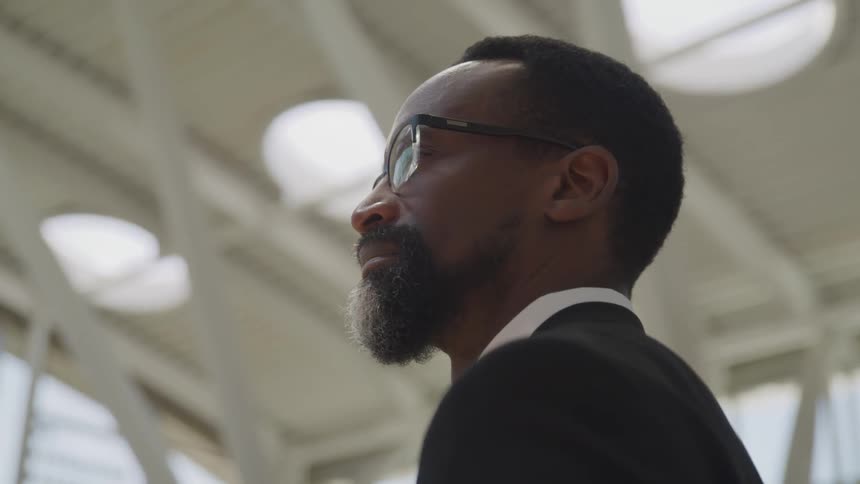 A man looking into the distance