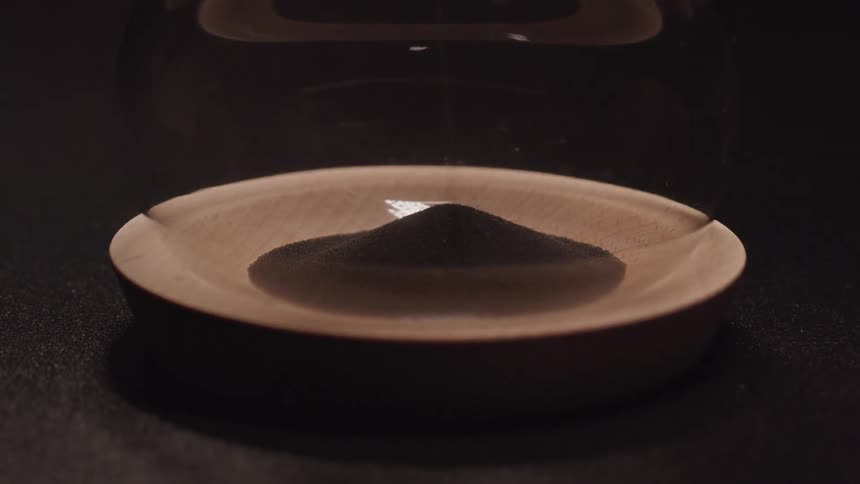 A glass sphere with sand