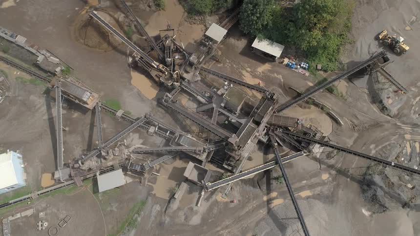 A scenery of a mining site