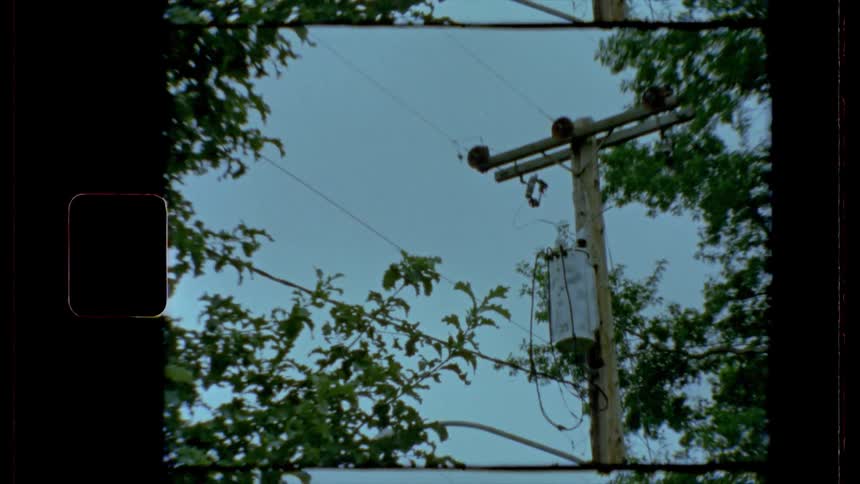 Film footage of a power line