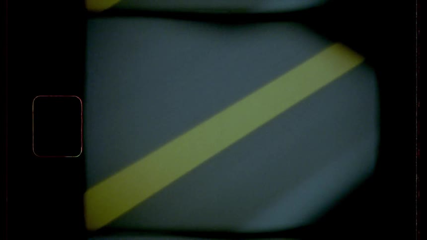 Film footage of yellow lines