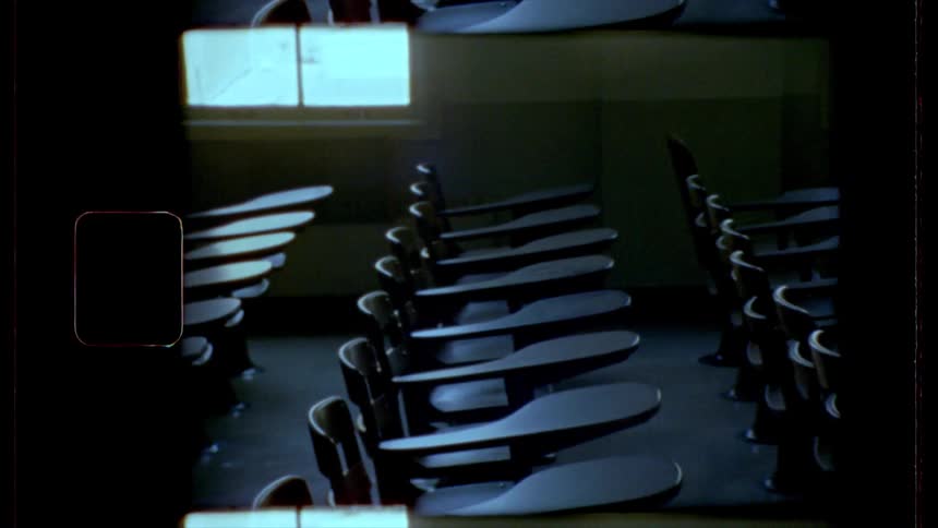 The classroom is empty