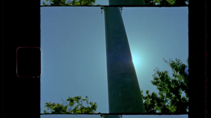 Film footage of a large pole outdoors