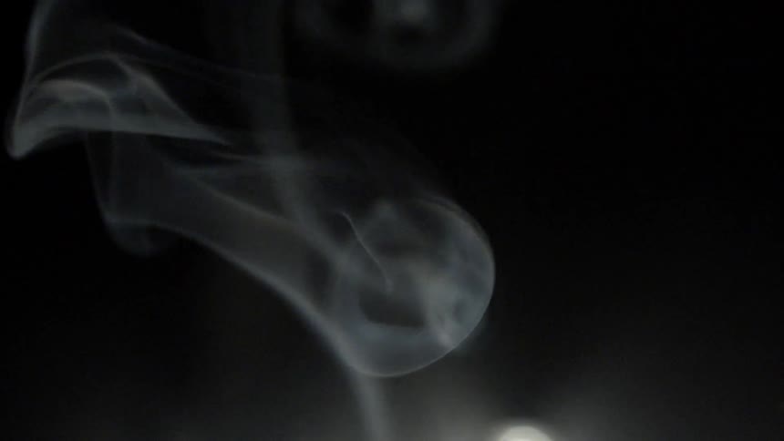 Smoke billowing in to the night air