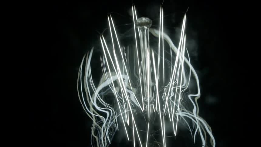 An abstract light pattern