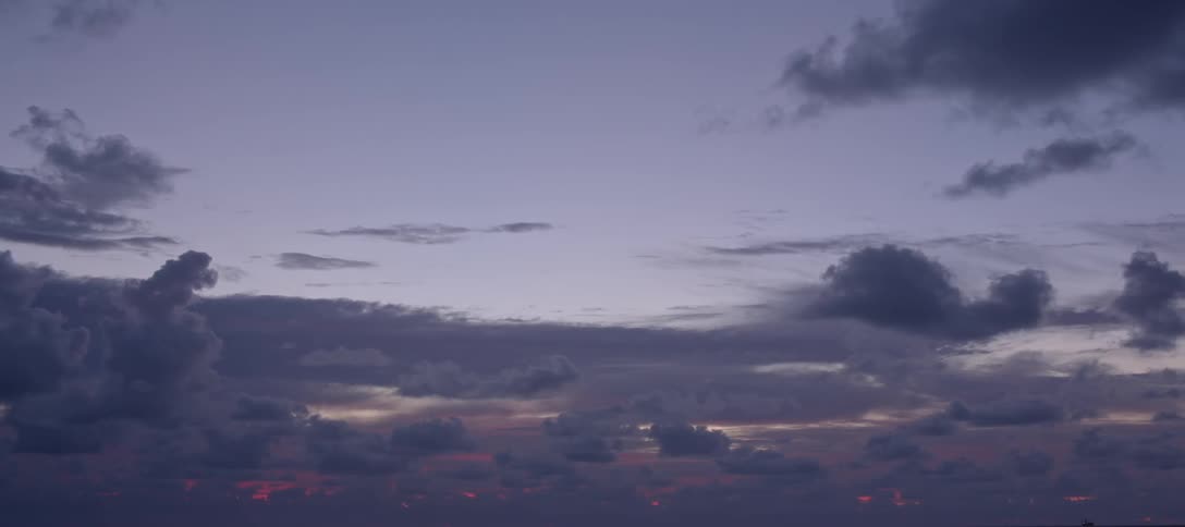 Dark clouds in the sky during sunset