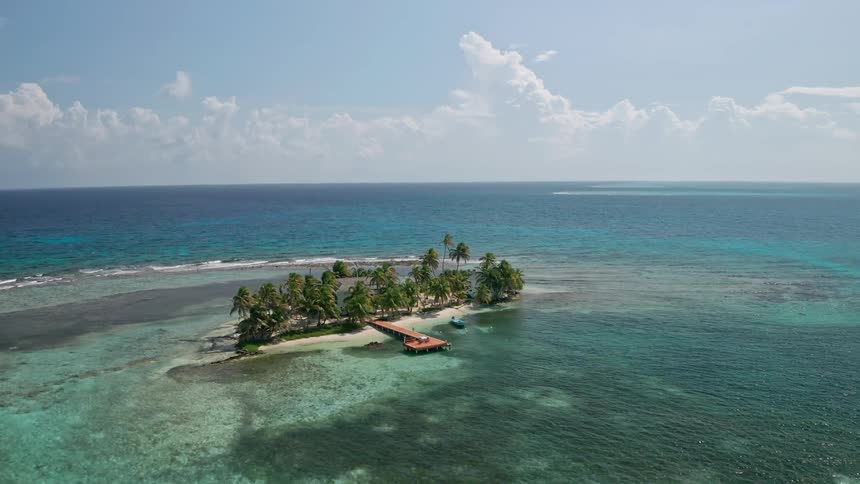 An island in the middle of the water