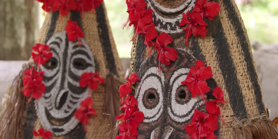 Native artwork displayed
