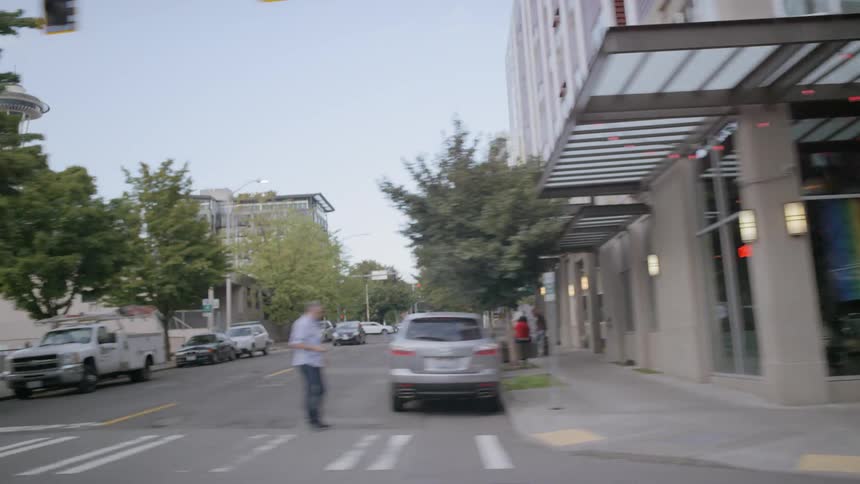 Scenery of a busy downtown