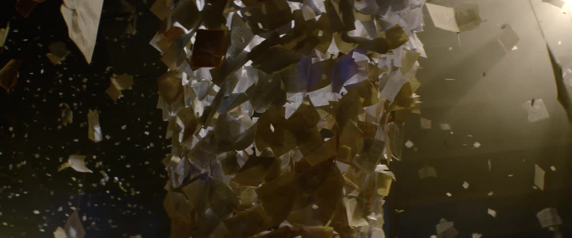 An abstract shape with gold texture