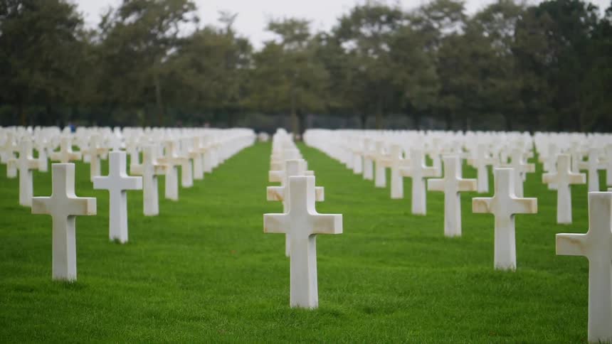 A footage at the cemetery
