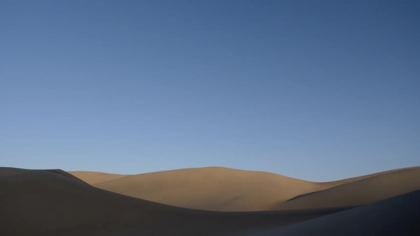 Landscape view of dunes in desert