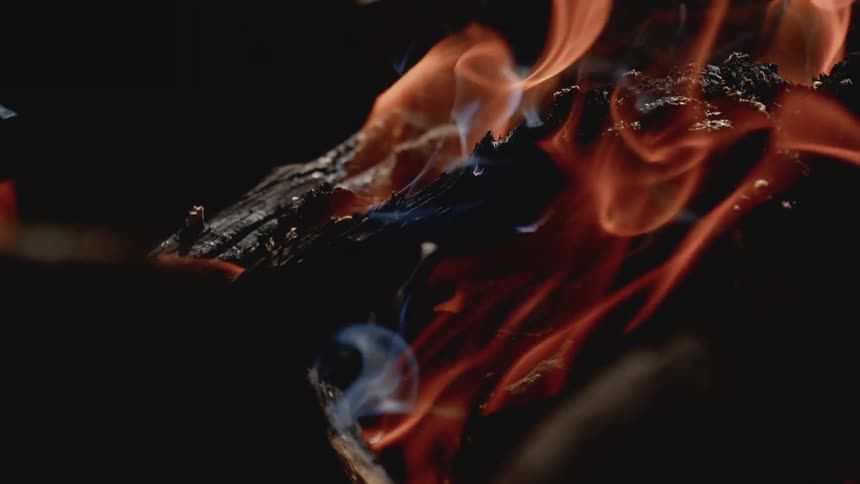 An object is on fire with flames