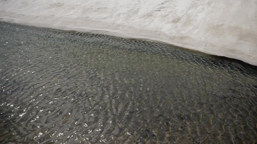 A footage of a clear water stream