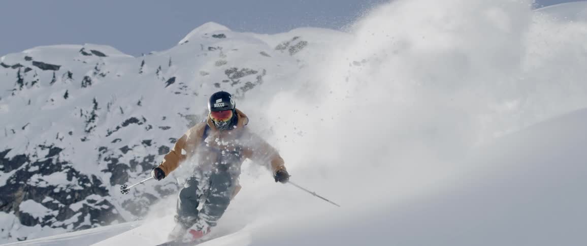 A man doing a ski trick