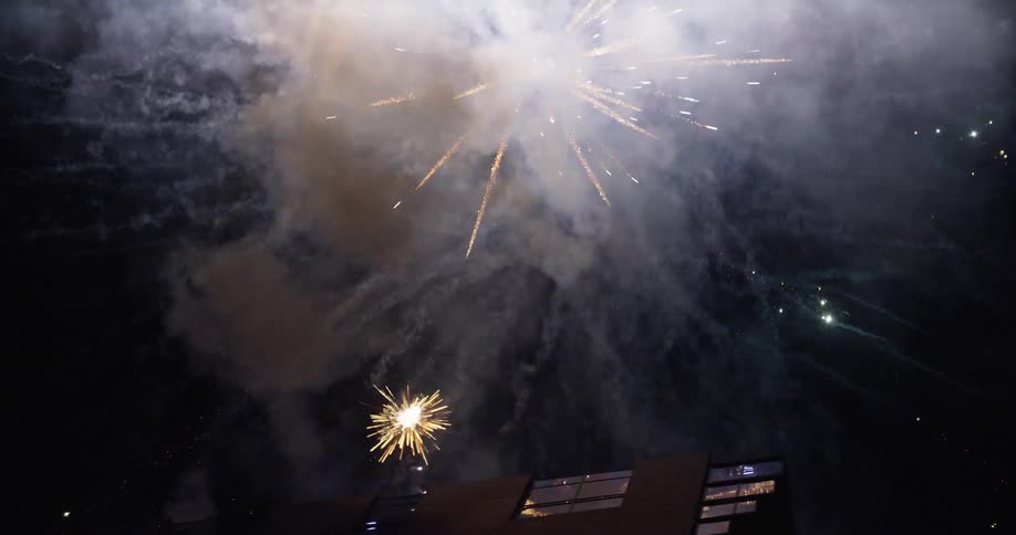 A scenery of a fireworks festival