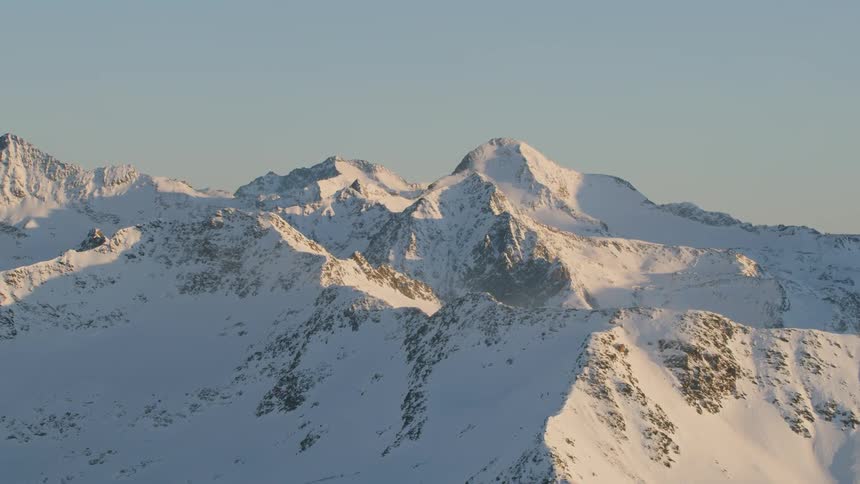 The mountains are covered with snow