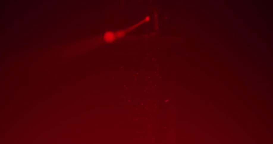 A scenery of a laser being shot