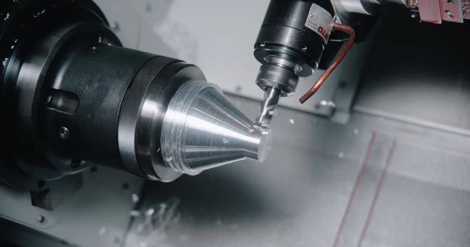 A close up view of a cnc machine