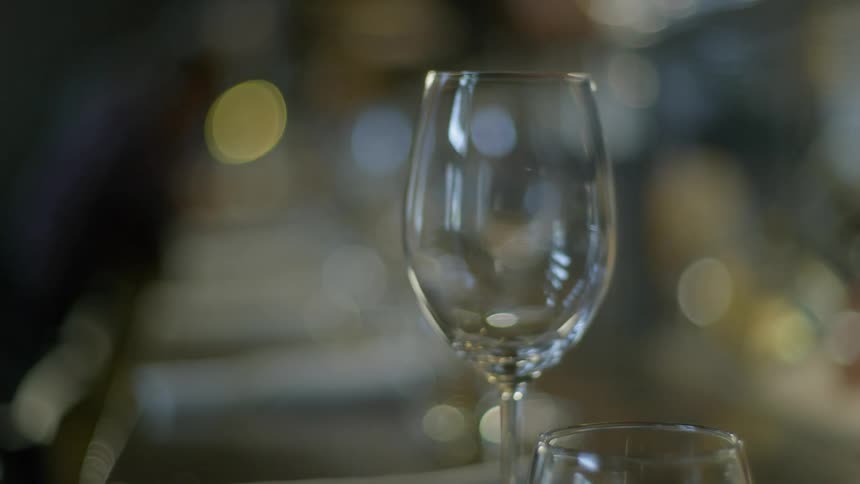 A close up of wine glasses