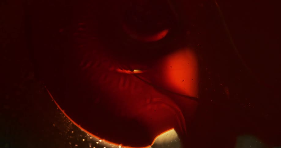 Red oil is poured