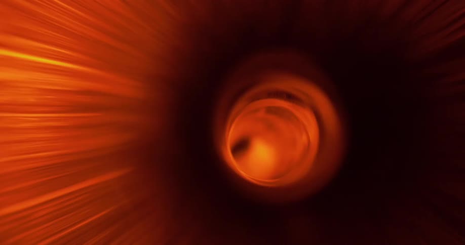 Spinning through a tunnel