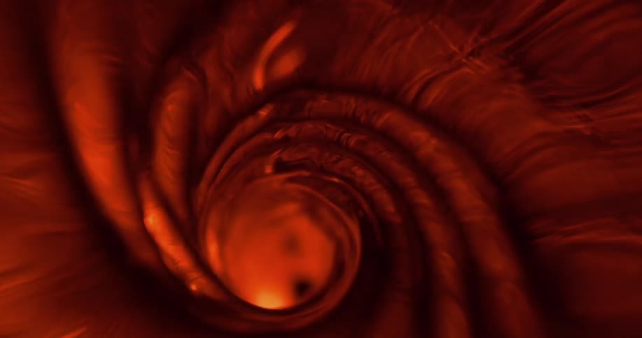 A red spinning vortex