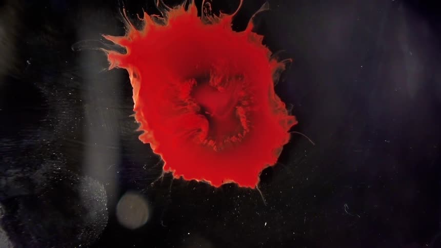 A droplet moves on a surface
